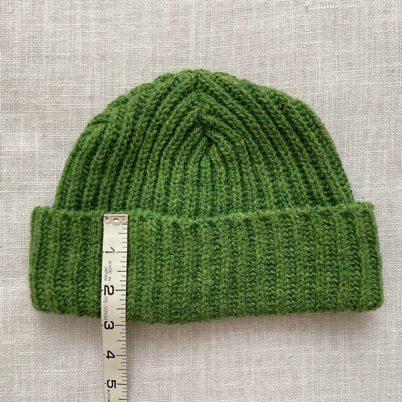 Bartlettyarns Since 1821 Wool Green Knit Cuffed Beanie O/S Made in U.S.A. NWOT - Picture 9 of 11
